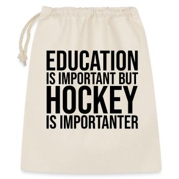 Hockey - Geschenkbeutel aus Baumwolle (40 x 50 cm) - Natur - Vorne