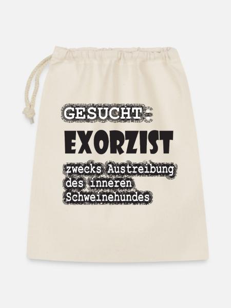 Exorzist Suchanzeige Effekt - Geschenkbeutel aus Baumwolle (40 x 50 cm) - Natur