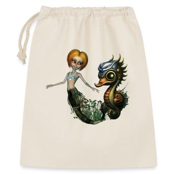 L’amitié de la sirène steampunk - Sac cadeau 40 x 50 cm - nature - Devant