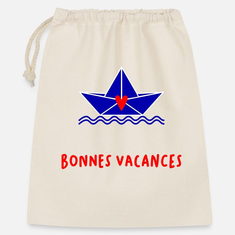 BONNES VACANCES - Sac cadeau 40 x 50 cm - nature