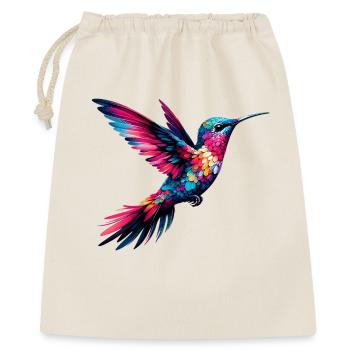 Kolibri - Geschenkbeutel aus Baumwolle (40 x 50 cm) - Natur - Vorne
