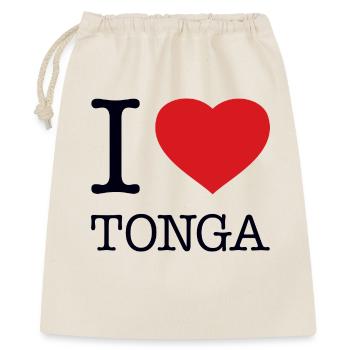 I LOVE TONGA - Gift Bag 40 x 50 cm - nature - Front