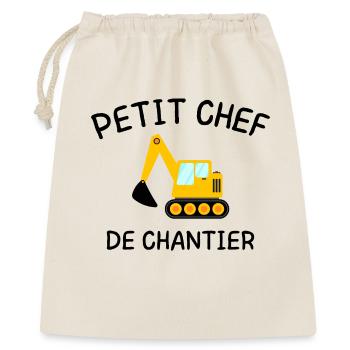 Petit Chef de Chantier Engin de Construction Pelle - Sac cadeau 40 x 50 cm - nature - Devant