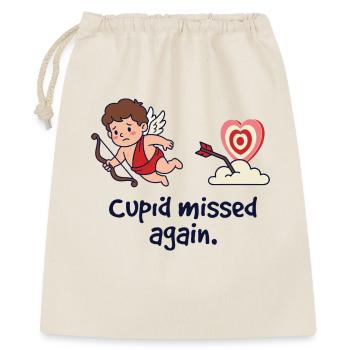 Cupid verpasst wieder lustige Anti-Valentine-Single - Geschenkbeutel aus Baumwolle (40 x 50 cm) - Natur - Vorne