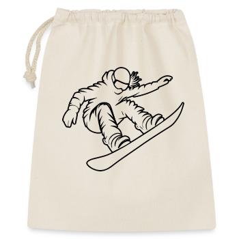 Frisches Snowboard Motiv für Snowboard für Frauen - Geschenkbeutel aus Baumwolle (40 x 50 cm) - Natur - Vorne