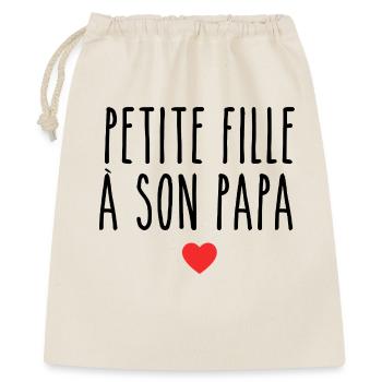 Petite fille à son papa - Sac cadeau 40 x 50 cm - nature - Devant