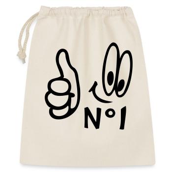 Number One, Comic - Geschenkbeutel aus Baumwolle (40 x 50 cm) - Natur - Vorne
