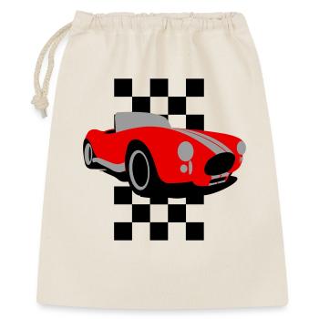 Roter Classic Roadster Shelby Cobra - Geschenkbeutel aus Baumwolle (40 x 50 cm) - Natur - Vorne