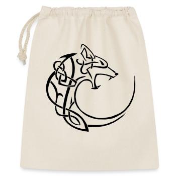 black lunar wolf - Gift Bag 40 x 50 cm - nature - Front