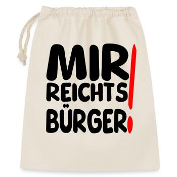reicht mir Bürger - Geschenkbeutel aus Baumwolle (40 x 50 cm) - Natur - Vorne