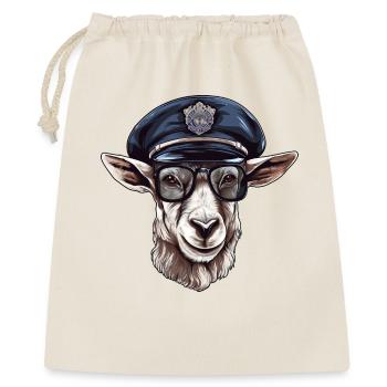 Police des chèvres - Sac cadeau 40 x 50 cm - nature - Devant