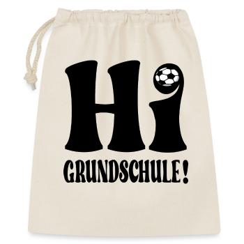 SCHULANFANG GRUNDSCHULE FUßBALL - Geschenkbeutel aus Baumwolle (40 x 50 cm) - Natur - Vorne