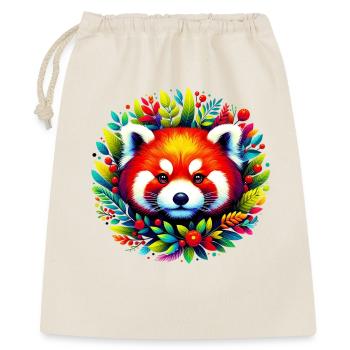 Kleiner Panda - Geschenkbeutel aus Baumwolle (40 x 50 cm) - Natur - Vorne