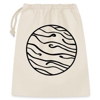 Planet Weltraum Doodle - Geschenkbeutel aus Baumwolle (40 x 50 cm) - Natur - Vorne