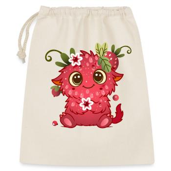 Monstre mignon au design framboise - Sac cadeau 40 x 50 cm - nature - Devant