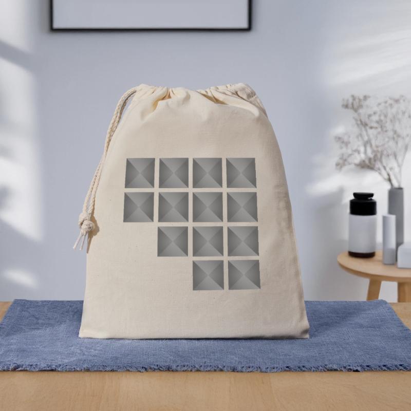 Minimalist Geometric Square Stud Pattern Gift Bag 40 x 50 cm