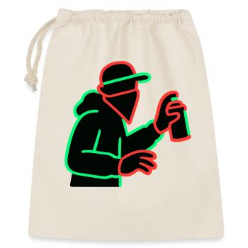 Neon Graffiti Sprayer Silhouette - Gift Bag 40 x 50 cm - nature - Front