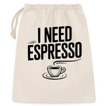 I Need Espresso - Gift Bag 40 x 50 cm - nature - Front