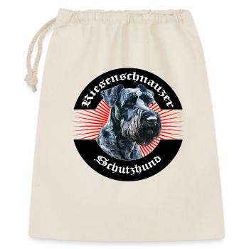 Riesenschnauzer Schutzhund Emblem - Geschenkbeutel aus Baumwolle (40 x 50 cm) - Natur - Vorne