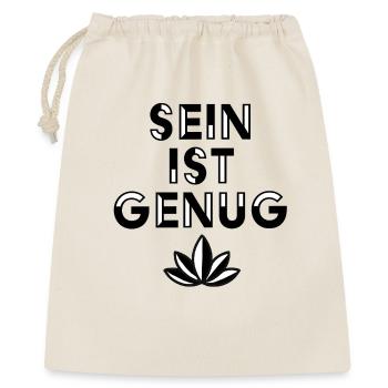 Être suffit – Esthétique minimaliste du cannabis - Sac cadeau 40 x 50 cm - nature - Devant