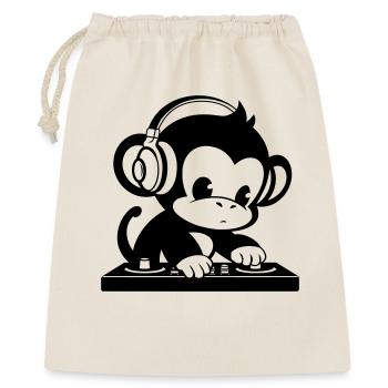 DJ monkey with headphones - Gift Bag 40 x 50 cm - nature - Front