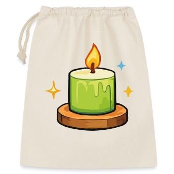 Bougie verte - Sac cadeau 40 x 50 cm - nature - Devant