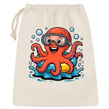 Funny octopus with diving goggles - Gift Bag 40 x 50 cm - nature - Front