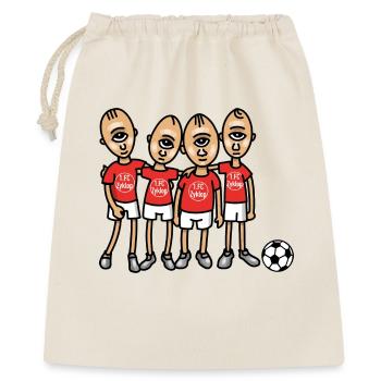 Fußballclub - was guckst du - Geschenkbeutel aus Baumwolle (40 x 50 cm) - Natur - Vorne