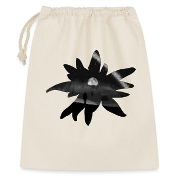 Mondnacht Silhouette Edelweiss - Geschenkbeutel aus Baumwolle (40 x 50 cm) - Natur - Vorne