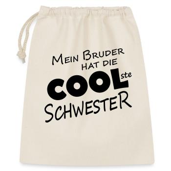 My brother has the coolest sister - Gift Bag 40 x 50 cm - nature - Front