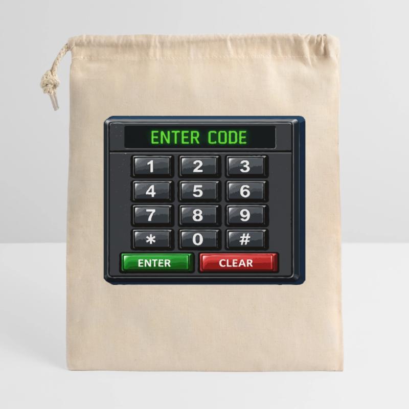 Geben Sie Code Keypad Neon ein Geschenkbeutel aus Baumwolle (40 x 50 cm)