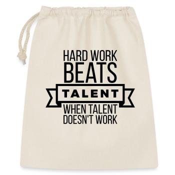 Hard Work Beats Talent - Black Motivational  - Gift Bag 40 x 50 cm - nature - Front