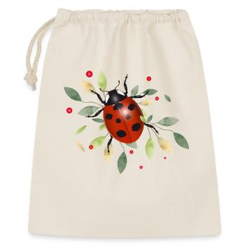 red glowing ladybug with green leaves - Gift Bag 40 x 50 cm - nature - Front