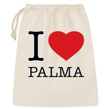 I love Palma - Geschenkbeutel aus Baumwolle (40 x 50 cm) - Natur - Vorne