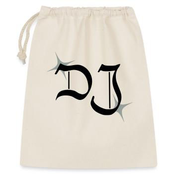 DJ Monogramm - Geschenkbeutel aus Baumwolle (40 x 50 cm) - Natur - Vorne