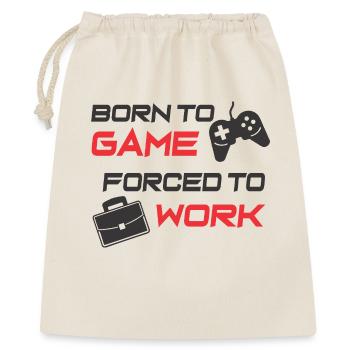 Born to Game and Work Motivation Design - Gift Bag 40 x 50 cm - nature - Front
