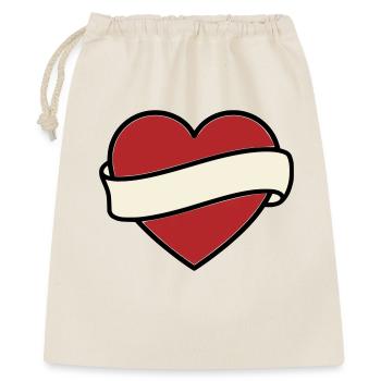 Tattoo Heart Banner Scroll Vector - Gift Bag 40 x 50 cm - nature - Front