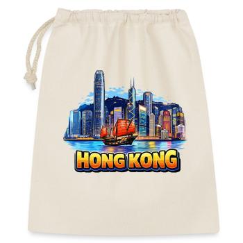 Hong Kong Skyline - Gift Bag 40 x 50 cm - nature - Front