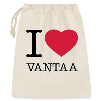 I LOVE VANTAA Finnland - Geschenkbeutel aus Baumwolle (40 x 50 cm) - Natur - Vorne