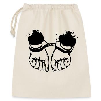 Les mains et les menottes - Sac cadeau 40 x 50 cm - nature - Devant