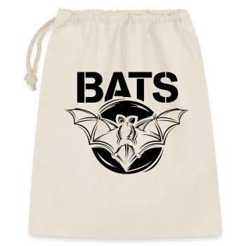 Bats Symbol Logo Fledermaus Illustration Grafik - Geschenkbeutel aus Baumwolle (40 x 50 cm) - Natur - Vorne