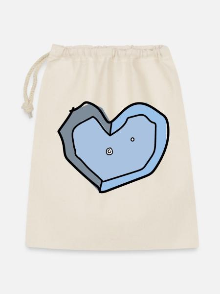 boulderliebe blau - Geschenkbeutel aus Baumwolle (40 x 50 cm) - Natur