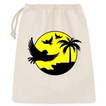 Paradise Insel Birds - Geschenkbeutel aus Baumwolle (40 x 50 cm) - Natur - Vorne