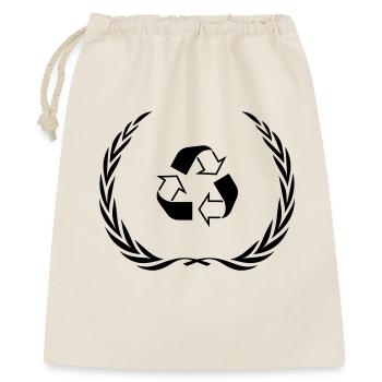Recycling Symbol Wreath - Gift Bag 40 x 50 cm - nature - Front