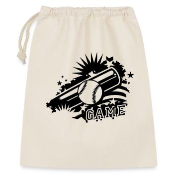 Une balle de baseball et une batte de base-ball - Sac cadeau 40 x 50 cm - nature - Devant