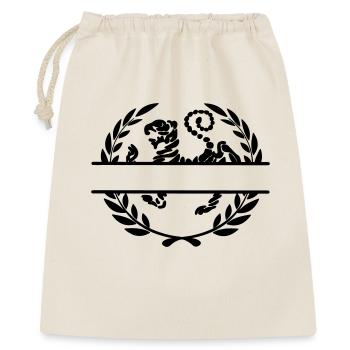 Tigre dans une couronne de laurier Shotokan karaté - Sac cadeau 40 x 50 cm - nature - Devant