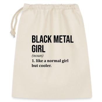 Black Metal - Geschenkbeutel aus Baumwolle (40 x 50 cm) - Natur - Vorne