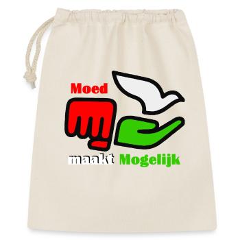 Mut macht es möglich Logo - Geschenkbeutel aus Baumwolle (40 x 50 cm) - Natur - Vorne