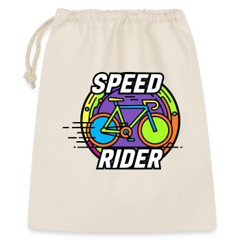 Speed Rider Fahrrad Neon Farben Rennrad Motiv - Geschenkbeutel aus Baumwolle (40 x 50 cm) - Natur - Vorne