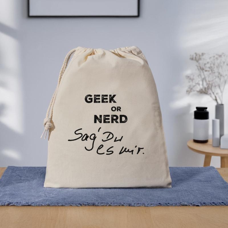 Geek oder Nerd Geschenkbeutel aus Baumwolle (40 x 50 cm)